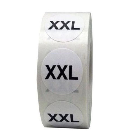 Retail Apparel White Round Stickers - XXL