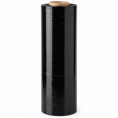 Black Stretch Wrap – 18" x 1500' | 80 Gauge (Case of 4 Rolls)