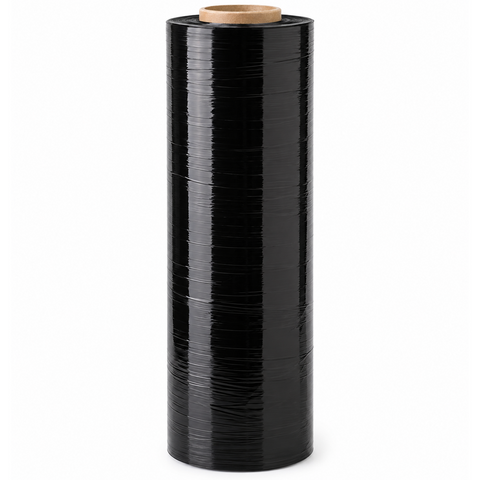 Black Stretch Wrap – 18" x 1500' | 80 Gauge (Case of 4 Rolls)