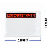 "Packing List Enclosed" Envelopes 4" x 5.5" (1000/case)