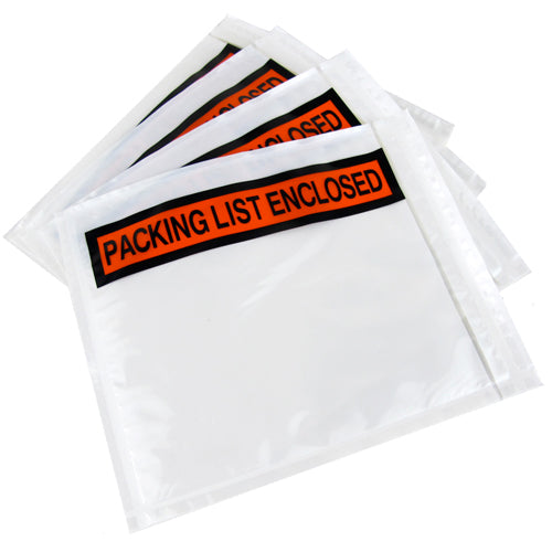 "Packing List Enclosed" Envelopes 4" x 5.5",  CASE OF 1000
