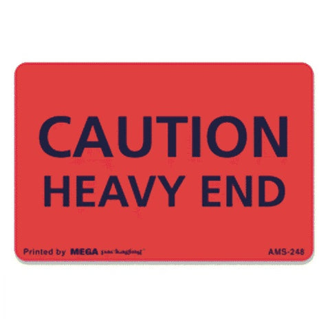 CAUTION HEAVY END Label 2" x 3"