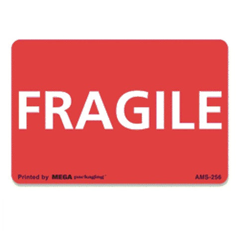 FRAGILE Shipping Label 2" x 3"