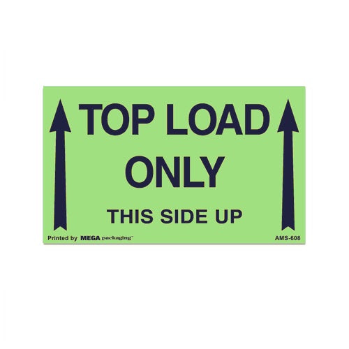 TOP LOAD ONLY This Side Up Shipping Label 3