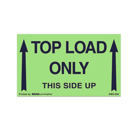 TOP LOAD ONLY This Side Up Shipping Label 3" x 5"