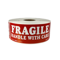 Fragile Handle With Care Shipping Labels 1.5" X 4"