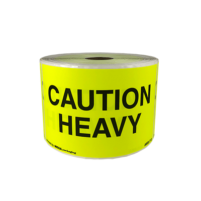 Shipping Label CAUTION HEAVY 3" x 5"