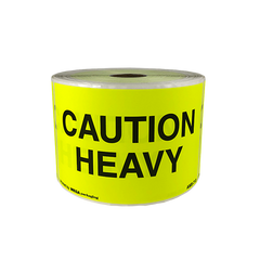 Shipping Label CAUTION HEAVY 3" x 5"