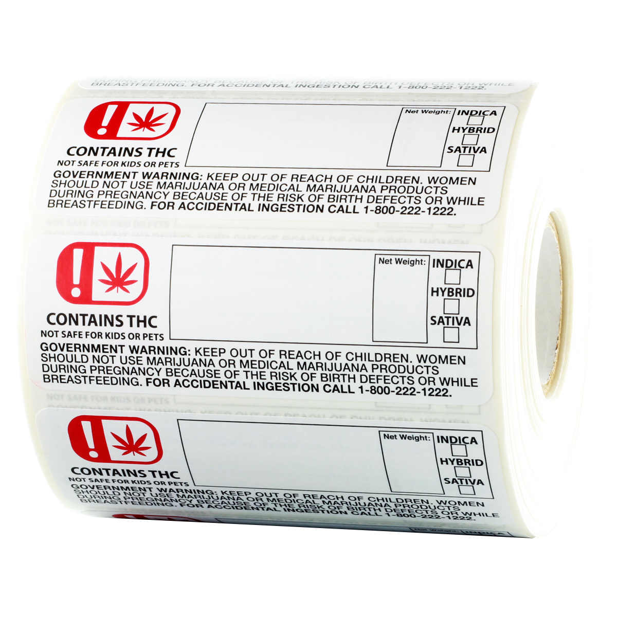 Oklahoma THC Universal Symbol Labels (1,000 qty.)