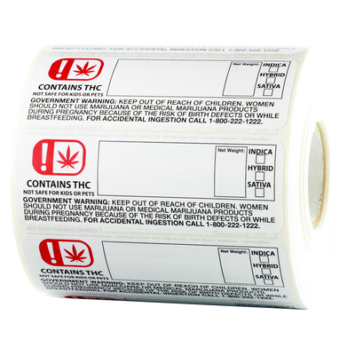 Oklahoma THC Universal Symbol Labels (1,000 qty.)