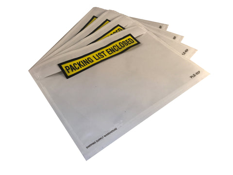 "Packing List Enclosed" Envelopes 5" x 6.75"
