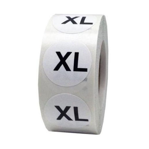 Retail Apparel White Round Stickers - XL