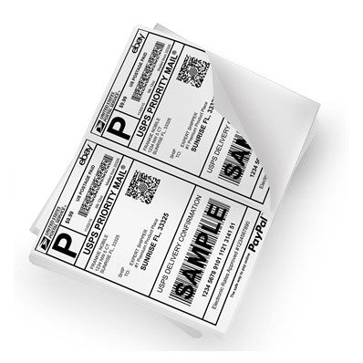 8.5" x 11.5" Half Sheet Shipping Labels